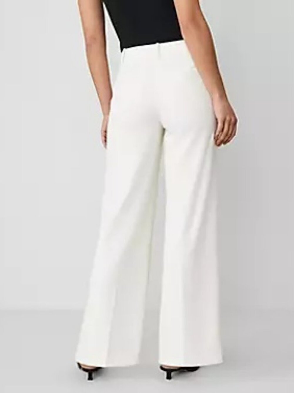 ANN TAYLOR WHITE WIDE LEG  PANT SIZE 6 - Picture 2 of 5